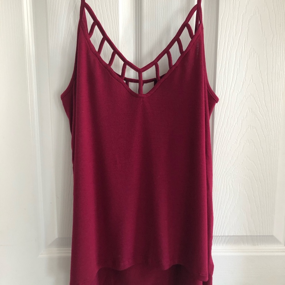 Express Burgundy Tank Top